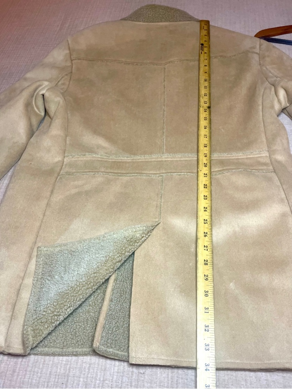 Perry Ellis Faux Suede‎ Sherpa Western Rancher Jacket NWT L Cozy Luxe - Picture 9 of 9